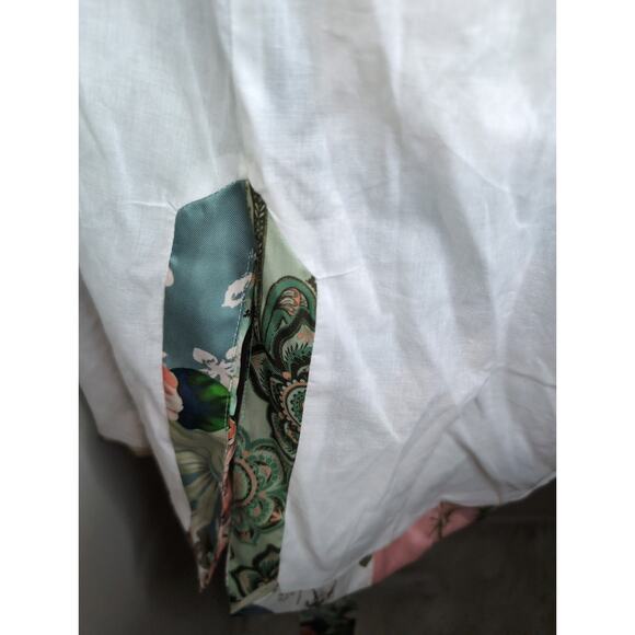 Zara Italian floral paisley tropical patchwork cardigan cover up lg - Picture 9 of 10